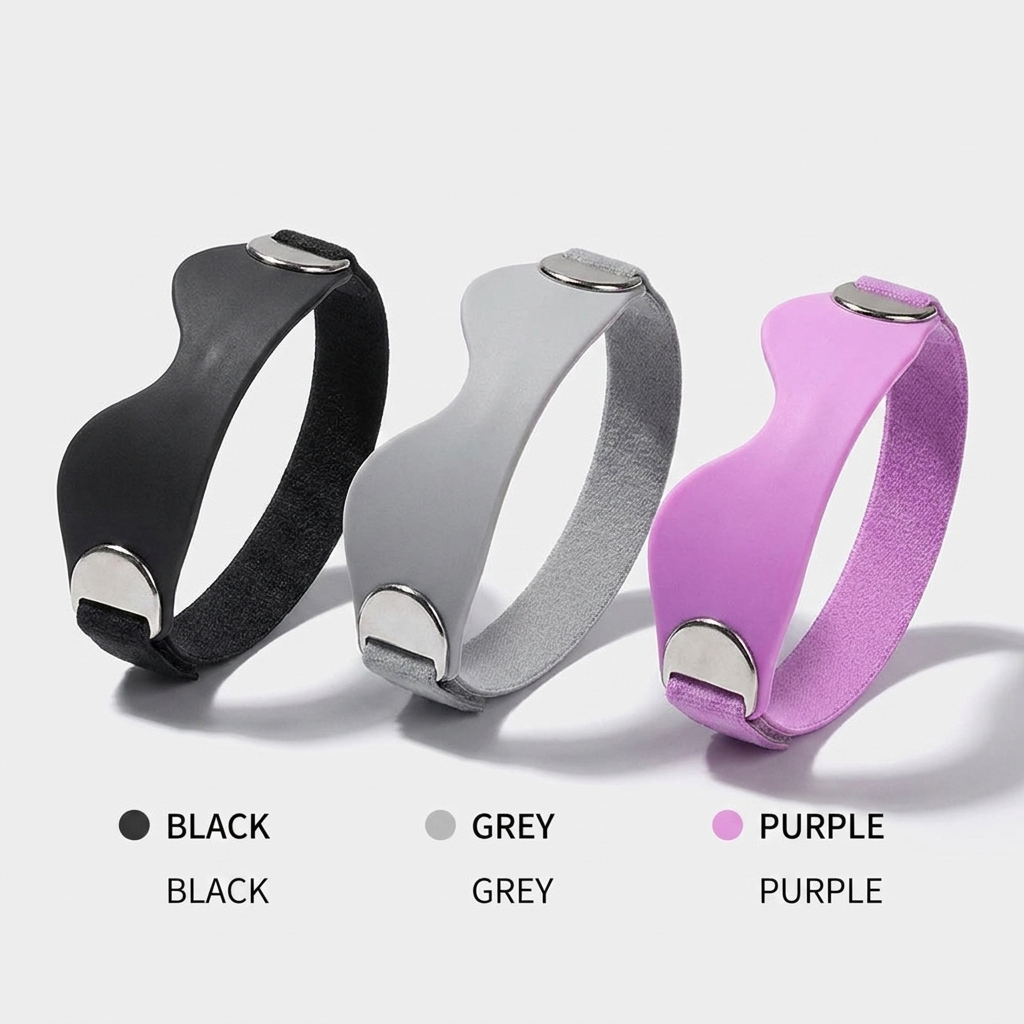 LungeGuard knee strap available in black, grey, and purple